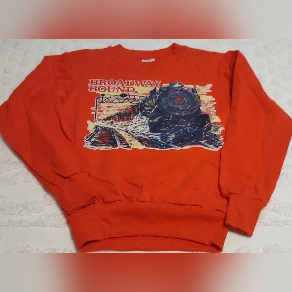 Broadway Bound Orange Champion Brand Youth Sweatshirt Size 10-12 NEW